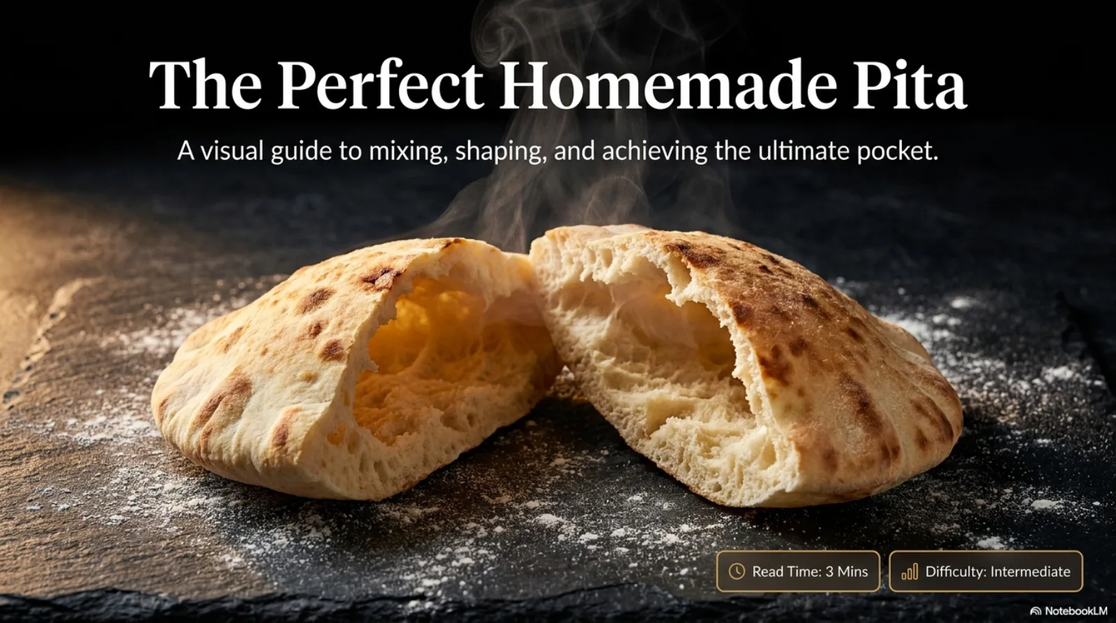 Homemade Pita Pocket step 1 visual guide